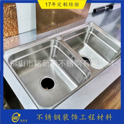 厂家定制耐刮花不锈钢压花板 喷沙纹不锈钢板 橱柜台面不锈钢板材图4