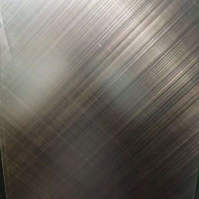 供应不锈钢彩色板 钛金不锈钢装饰板 不锈钢镀钛拉丝板彩板批发图3