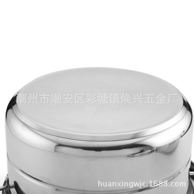 多层不锈钢蒸锅 不锈钢双层复底加厚蒸锅 三层电磁炉锅图3