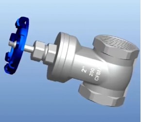 不锈钢内螺纹丝扣闸阀动画演示